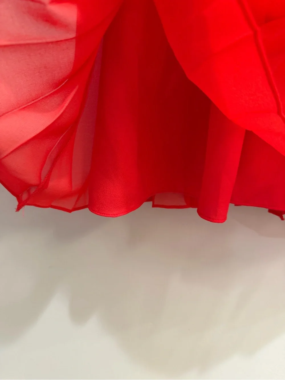 J.Crew Red Pleated Keyhole Halter Chiffon Mini Dress Cherry Tomato Summer Size 6